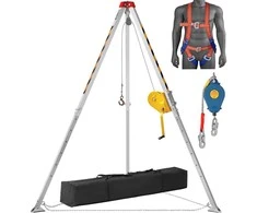 Uždaros Erdvės Trikojo Rinkinys, 30m Lynas, 180kg Gervė, Viso Kūno Diržas, Šuliniams, Kanalizacijai, Tuneliams, Gelbėjimo Įranga
