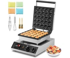 Vaflinė Mini olandiškų blynelių keptuvė, 43 mm poffertjes grilis, 1700W dorayaki kepyklėlė, nelipni nerūdijančio plieno blynų mašina namams ir verslui