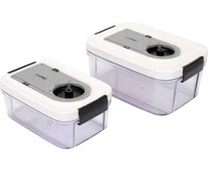 Vakuuminiai konteineriai 0,75 L, 1,5 L, datos žymėjimas ant dangtelio, maisto laikymas