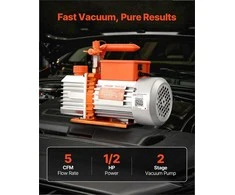Vakuuminis siurblys automobilių oro kondicionierių priežiūrai ir dervos degazavimui, dviejų pakopų ŠVOK vakuuminis siurblys, 142 L/min rotacinis vakuuminis siurblys, šaldymo sistemų įrankis