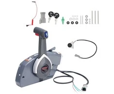 Valties variklio distancinis valdymas Evinrude Johnson, šoninis, su apdailos jungikliu, variklio valdymo dėžė, priekabos varikliui