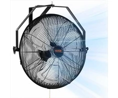 Vandeniui atsparus sieninis ventiliatorius, 57cm, 3 greičiai, 4150 CFM, juodas pramoninis lauko ventiliatorius sandėliui, šiltnamiui, dirbtuvėms ir terasai, galingas vėsinimas