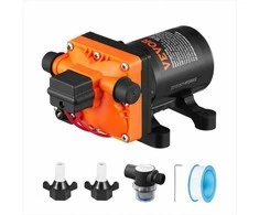 Vandens diafragminis siurblys kemperiams, valtims, su slėgio jungikliu, savaime užsipildantis, 12V purkštuvo siurblys, reguliuojamas slėgis, 13.25 l/min srautas, vandens siurblys