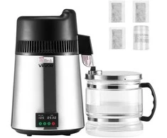 Vandens distiliatorius, 6 l nerūdijančio plieno, buitinis, stalviršinis, gėrimui, medicinai, laboratorijoms, vandens valytuvas, distiliavimo aparatas