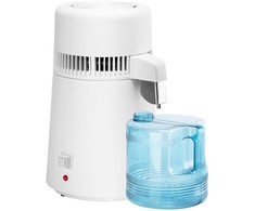 Vandens distiliatorius, laboratoriniam ir medicininiam naudojimui, 4L nerūdijančio plieno bakas, 750W, baltos spalvos, efektyvus vandens valymas