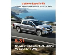 Variklio pagalvių rinkinys 2014–2018 m. Chevrolet Silverado 1500 5.3L V8, 2 priekinių pagalvių komplektas, variklio laikiklių keitimas, vibracijos slopinimas, tvirtinimo detalės