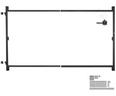 Vartai 152.4-243.8 cm angoms, metalinis rėmas, reguliuojamas, nerūdijantis, lengvas montavimas, tvirtinimo rinkinys, medinei tvorai, pritaikomas vartelių rėmas