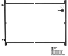 Vartų konstrukcijos komplektas 915-1524 mm pločio angoms, reguliuojamas metalinis vartų rėmas, atsparus rūdims lauko vartų komplektas, reguliuojamas tvoros vartų rėmas