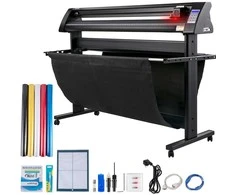 Vinilo pjaustytuvas 1350 mm, LED ekranas, optinė akis, pjaustyklis su stovu, reklaminių iškabų gamybai, lipdukų pjaustymo braižytuvas