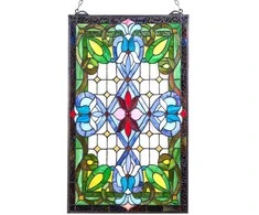Vitražo Panelis, Dekoratyvinis Pakabinamas Menas Namams, Privatumo Langų Uždanga, 73.1 x 42.9 cm, Spalvotas Šviesos Filtras, Vitražinis Langas, Dekoracija