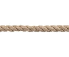 Vorel Džiuto virvė, 14mm skersmens, 100m ilgio, vytinė 3 gijų džiuto pluošto virvė, natūralaus pluošto virvė statybai, miškų ūkiui ir dekoravimui