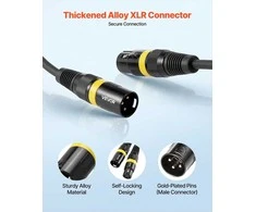 XLR mikrofono kabelis scenos apšvietimui, ekranuotas subalansuotas paauksuotas 30.48 m 2 vnt. pakuotė, hi-fi garso laidas, subalansuotas audio kabelis, scenos apšvietimo laidas, profesionalus garso kabelis