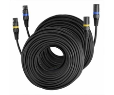 XLR mikrofono kabelis scenos apšvietimui, ekranuotas subalansuotas paauksuotas 30.48 m 2 vnt. pakuotė, hi-fi garso laidas, subalansuotas audio kabelis, scenos apšvietimo laidas, profesionalus garso kabelis