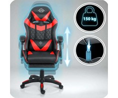 Sofotel Žaidimų kėdė, ergonomiškas dizainas, reguliuojamas aukštis, su juosmens ir galvos atramos pagalvėlėmis, patogiam žaidimui ir darbui