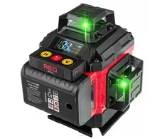 Žalias lazerinis nivelyras, 4D 360 kryžminis lazeris, 16 linijų savaiminis nivelyras, statybinis lazeris, geodezinis lazeris
