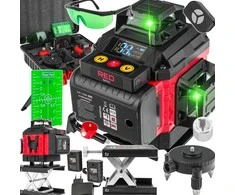Žalias lazerinis nivelyras, 4D 360 kryžminis lazeris, 16 linijų savaiminis nivelyras, statybinis lazeris, geodezinis lazeris