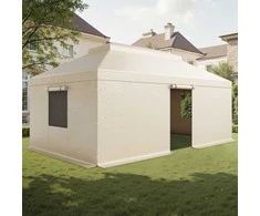 Žieminis pavėsinės uždangalas, tinka 3.66 x 6.10 m kietojo stogo pavėsinėms, visų oro sąlygų dviejų aukštų pavėsinės uždangalas, uždaras sandėliavimo pastogės uždangalas