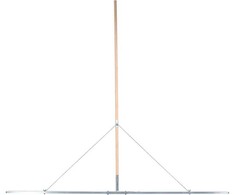 Žvyro grėblys, grindinio grėblys pagrindui, 200 cm ilgio, lyginimo įrankis statybai, įvažiavimo paruošimo grėblys