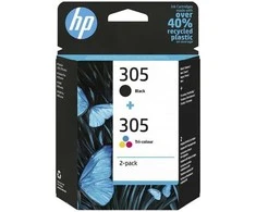 Hewlett Packard (HP) Rašalo Kasetės - HP 305 2-vnt Juodos
