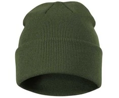 Malfini As Unisex megzta kepurė MALFINI Beanie 315 Khaki – klasikinis žieminis modelis