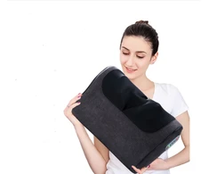 Elektrinė Shiatsu masažo pagalvė su infraraudonųjų spindulių šildymu Jinkairui, juoda