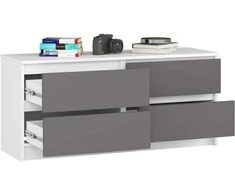AKORD Kambario staline spinta 4 stalciu Baltyk/szarys Grafits 120x40x55