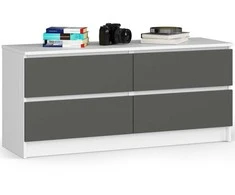AKORD Kambario staline spinta 4 stalciu Baltyk/szarys Grafits 120x40x55