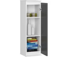 AKORD Kabintis su vitrina baltas/pilkas grafitas 30x30x140