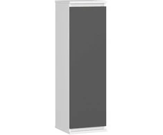 AKORD Kabintis su vitrina baltas/pilkas grafitas 30x30x140