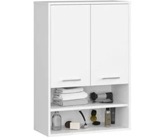 AKORD Sienos spinta su dviem durimis ir viena lade, balta 64x30x94