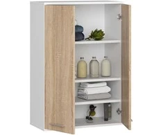 AKORD Sienos spinta su dviem durim baltos/sonomos 64x30x94