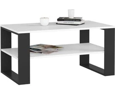 AKORD Kavos stalas Alex Balta/juoda 92x53x45