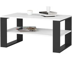 AKORD Kavos stalas Alex Balta/juoda 92x53x45