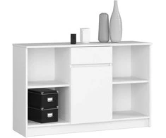 AKORD Kredens 1 stalčius 1 durys Balta 120x40x77