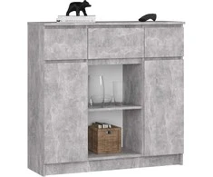 AKORD Komoda 2 Durys 3 Ištraukiamieji 1 Mažos Durys Betonas 101x35x98