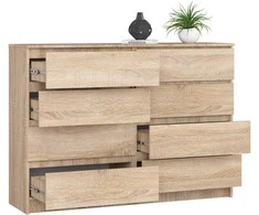AKORD Kredens 8 stalčių Dąb Sonoma 138x40x99