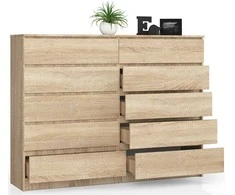 AKORD Komoda 10 stalčių Dąb Sonoma 160x40x121