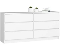 AKORD Baltas 160x40x77 lentyna 6 stalčiai