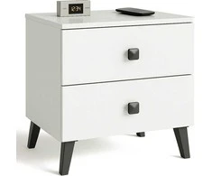 AKORD Komoda Mobi Baltai/juoda 40x37x58
