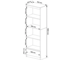 AKORD Policos Balta 60x35x180