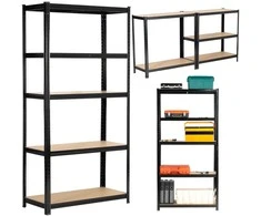 AKORD Metalinė lentyna juoda 90x40x180