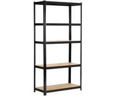 AKORD Metalinė lentyna juoda 90x40x180