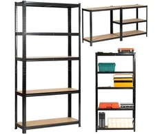 AKORD Metalinė lentyna juoda 90x30x180