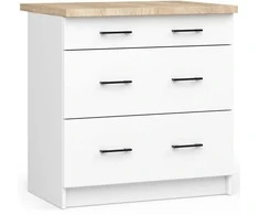 AKORD Virtuvės spintelė Oliwia su baltais paviršiais 80x46x85