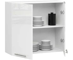 AKORD Virtuvės spinta Oliwia Balta/baltas blizgesys 80x30x72