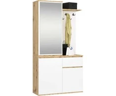 AKORD Įėjimo rinkinys Entro Dąb Rzemiešlniczy/baltas 95x35x183