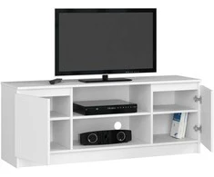 TV staliukas TV spintelis Akord su 2 durimis 1 lentyna Balta 140x40x55