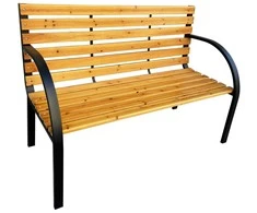AKORD Sėdėjimo suoliukas sode Dalia Juoda/Gamtinis medis 122x58x82