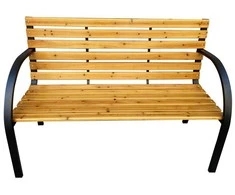 AKORD Sėdėjimo suoliukas sode Dalia Juoda/Gamtinis medis 122x58x82