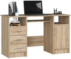 AKORD Darbastalis 3 stalčiai 1 spintelė Ana Dąb Sonoma 124x52x74